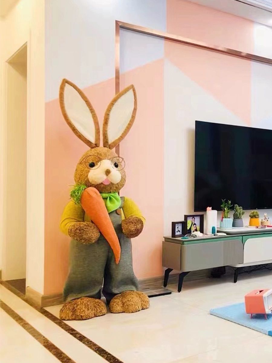 대형 토끼 인형 카페 장식 거실 인테리어 동물 입구 버니 소품 대왕 - 상세 이미지 4