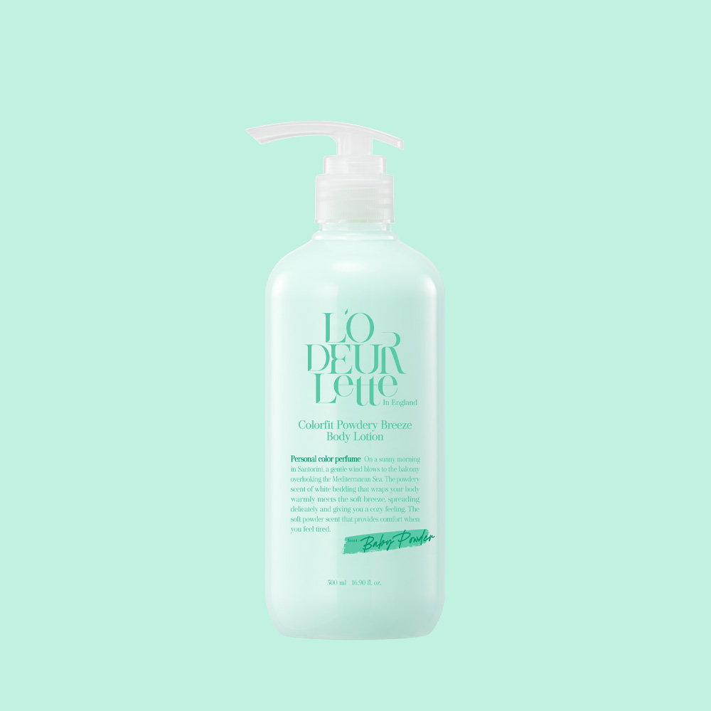 로더렛 컬러핏 퍼퓸 바디로션 파우더리 브리즈, 500ml, 1개 - 상세 이미지 2