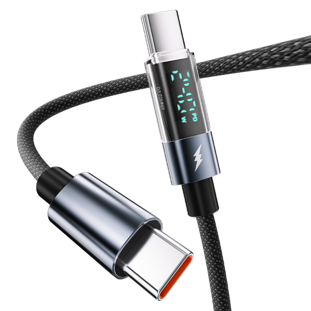루닉스 LED 디스플레이 나일론 케이블 PD3.1 240W CtoC 초고속충전 1.2m - 상품 이미지