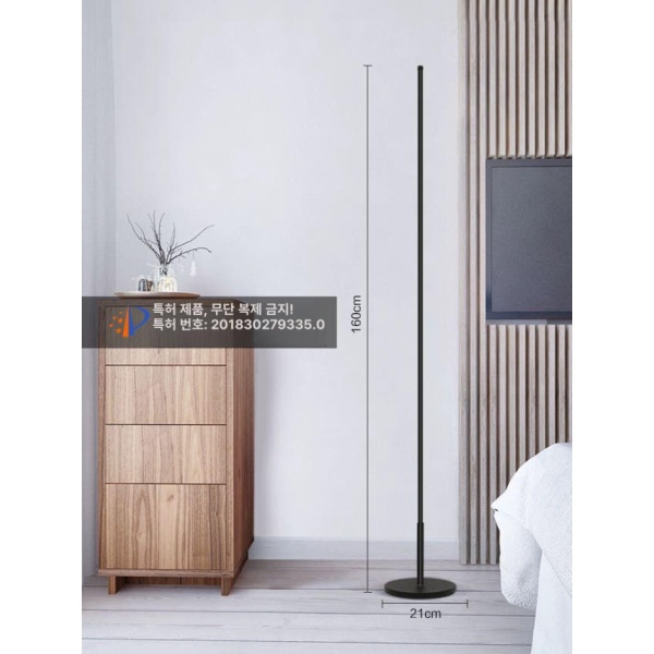 모던 인테리어 코너 조명 블랙 웜화이트 36w 180cm 스탠딩 플로어 램프 침실 거실 미니멀 T 140cm 블랙 쿨화이트 15w - 상세 이미지 5