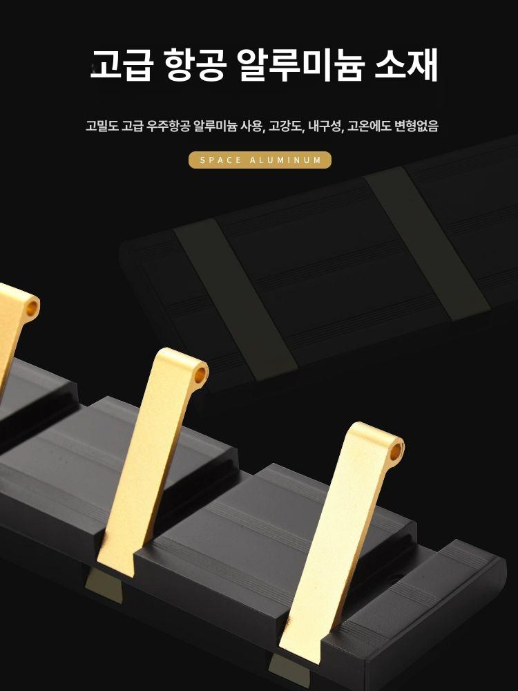 캠핑카 옷걸이 카라반 무타공 접이식 욕실 벽걸이 행거 블랙보드 블랙 후크 5중 후크 - 상세 이미지 4