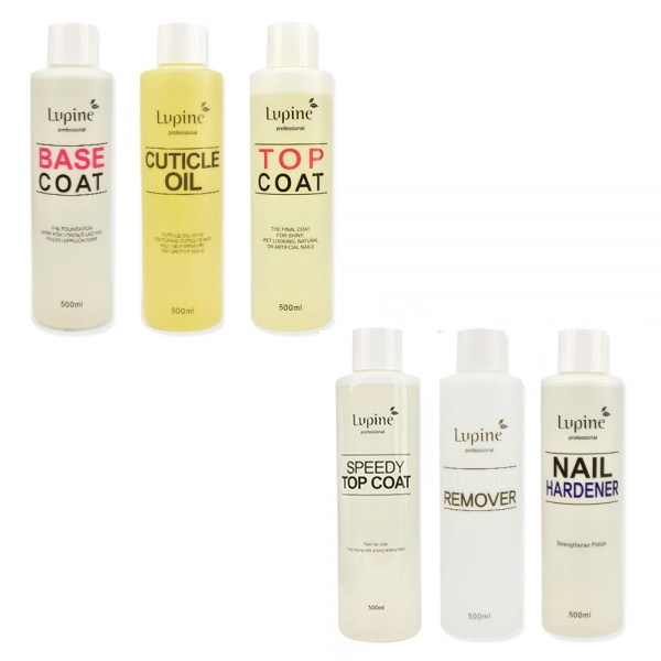 1+1 루핀 탑코트 & 베이스코트 & 큐티클오일 & 큐티클리무버 & 손톱영양제 500ml (교차선택) - 상품 이미지