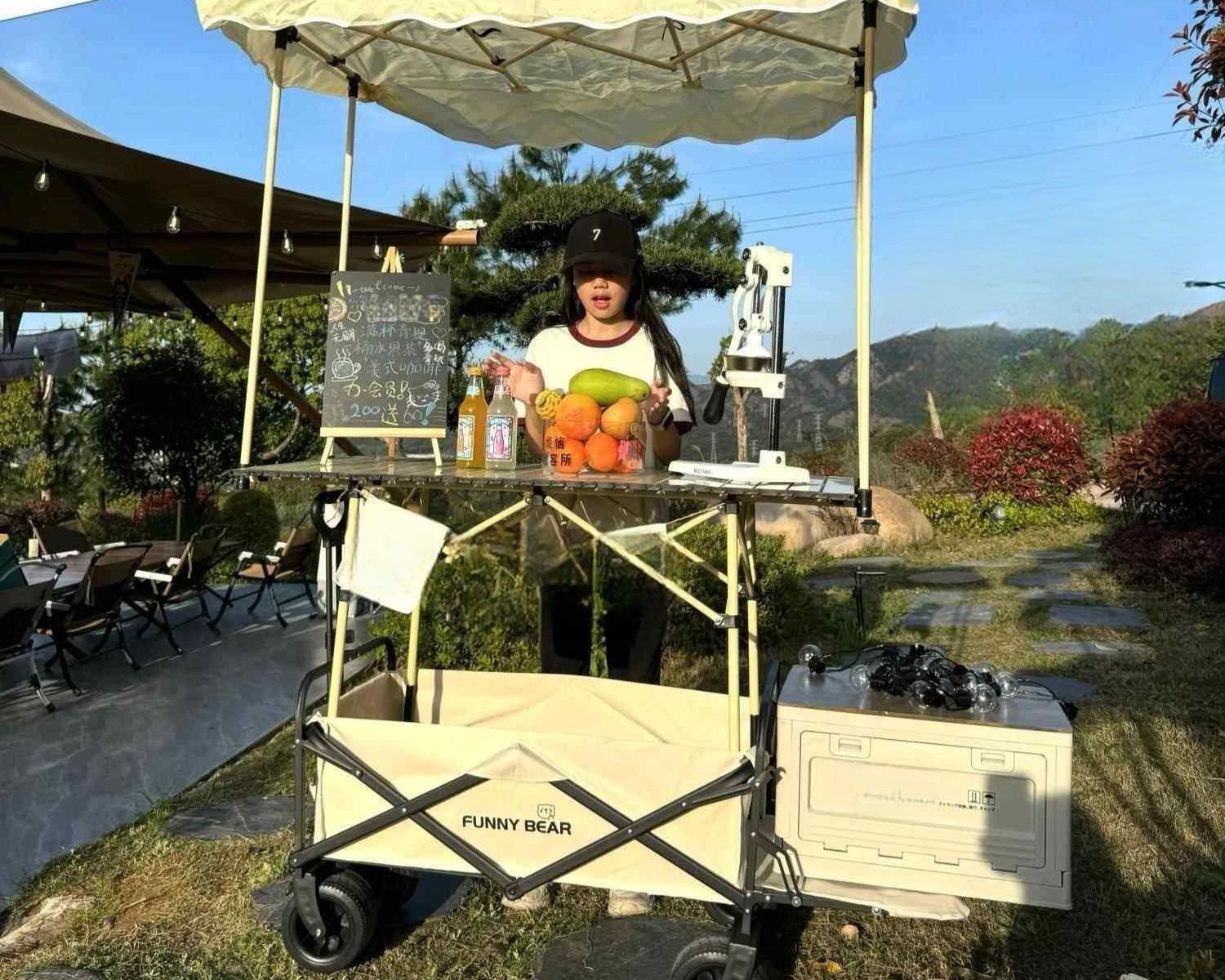 플리마켓 매대 카트 판매대 접이식 노점 가판대 행사용 소형 이동식 축제 야외 - 상품 이미지