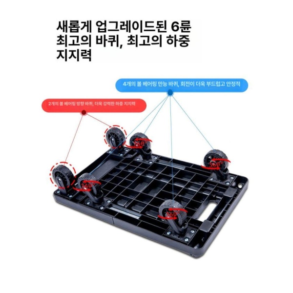 프리미엄 경량 접이식 브레이크형 플랫폼 섀시 폴딩 쇼핑백 확장형 중형 2.5인치 브레이크없음 B 소형 2.5인치 브레이크없음 아님 B - 상세 이미지 3