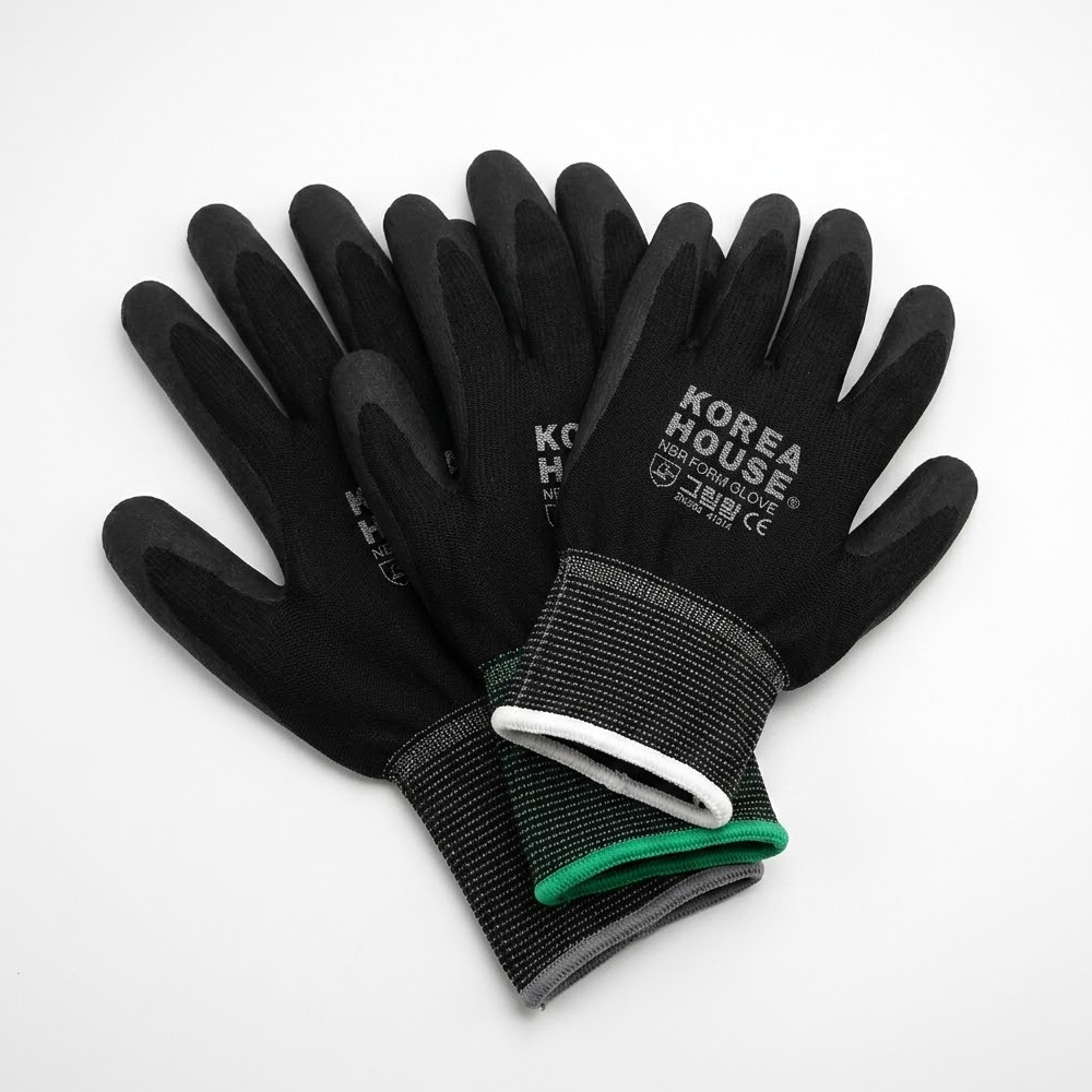 NBR 손바닥 코팅장갑 택배 작업 작업용 반코팅장갑 L(대형), 10켤레 이미지 2