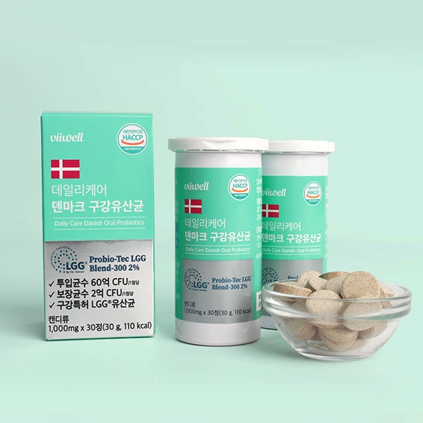 덴마크 구강 유산균 구강 특허 LGG 유산균 60정, 1개 - 상세 이미지 5