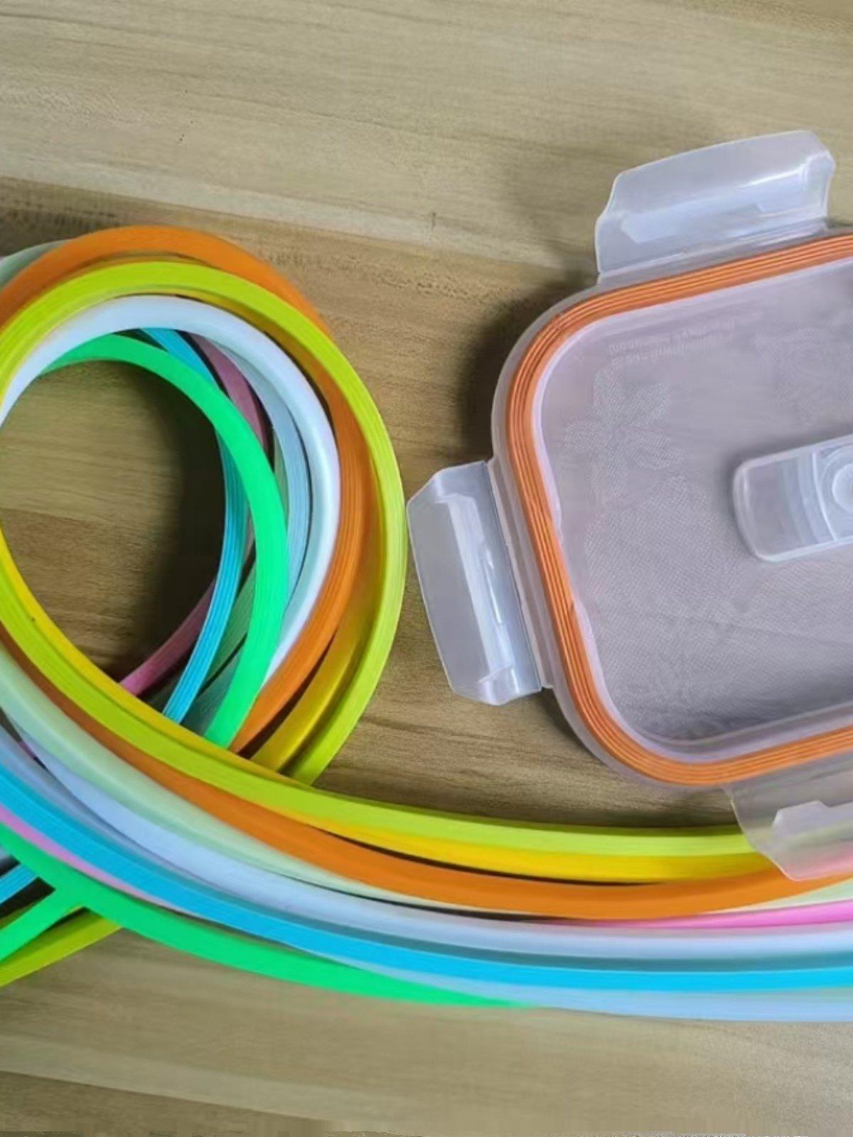 실리콘 밀폐뚜껑 고무 패킹 뚜껑 교체 잘라쓰는형 반찬통 폭 3mm 높이 4mm - 상세 이미지 3
