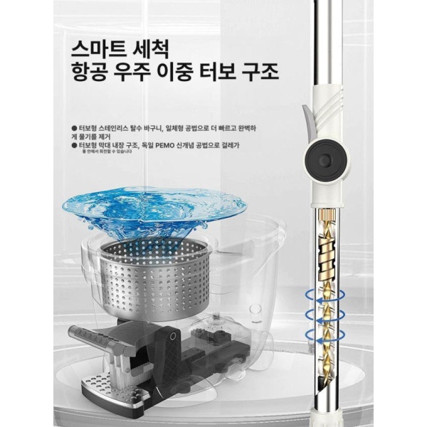 혁신 다용도 물걸레 대걸레 빨아쓰는 걸래 욕실용 마포 걸레 마대 1개 금속 바구니+금속 발판 보강봉+플라스틱 받침대 1개 금속 바구니+금속 발판 보강봉+플라스틱 받침대 - 상세 이미지 3