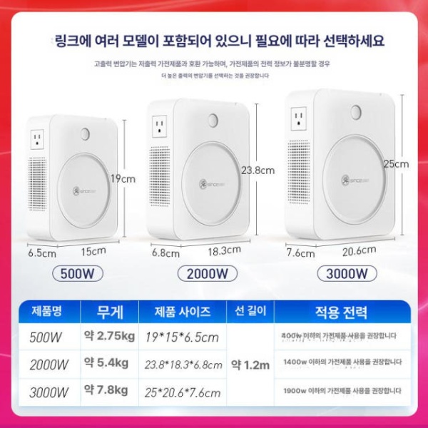 고성능 소형 변압기 미국용 가정용 일본전기 다운트랜스 승압기 500W 500W 일본전기 - 상세 이미지 4