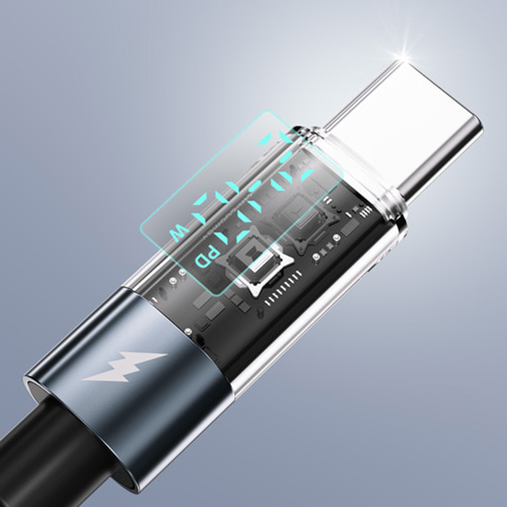 루닉스 LED 디스플레이 나일론 케이블 PD3.1 240W CtoC 초고속충전 1.2m - 상세 이미지 2