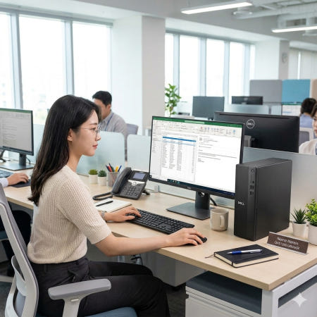 DELL 델컴퓨터 인텔 i7 +윈11홈 탑재 최신PC본체 병원업무 가정용 전문가용 영상편집