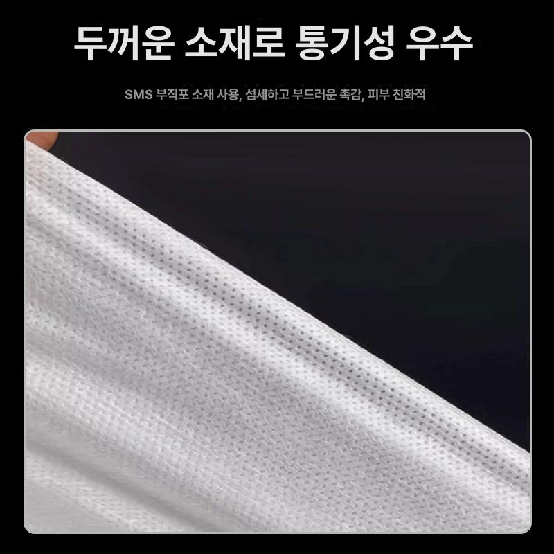 일회용 얼굴 커버 수건 안면 구멍 위생 부직포 마스크 나비형 29x29cm [1팩 100장] - 상세 이미지 3