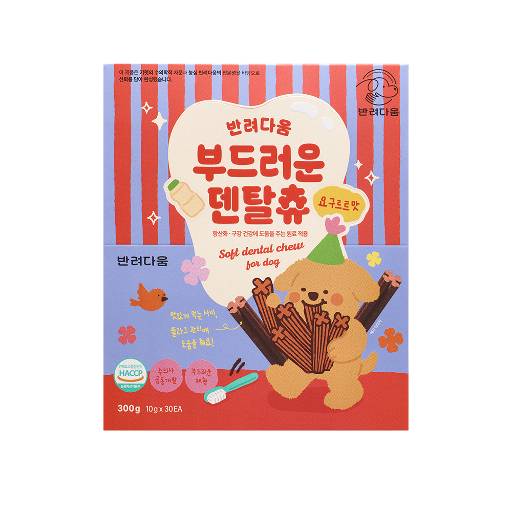 반려다움 부드러운 덴탈츄 항산화 구강건강 시니어견 덴탈껌 300g, 1개 제품 이미지