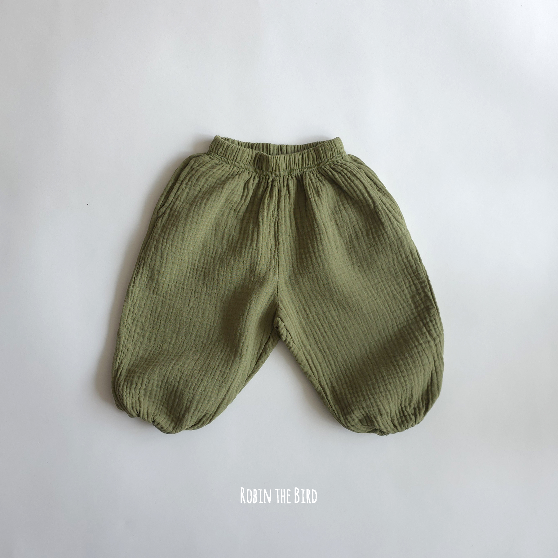 봄 순면 이중지 요루 벌룬 밴딩 팬츠 유아 아기 아동 키즈 여아 남아 봄옷 바지 오도도 - 상세 이미지 4