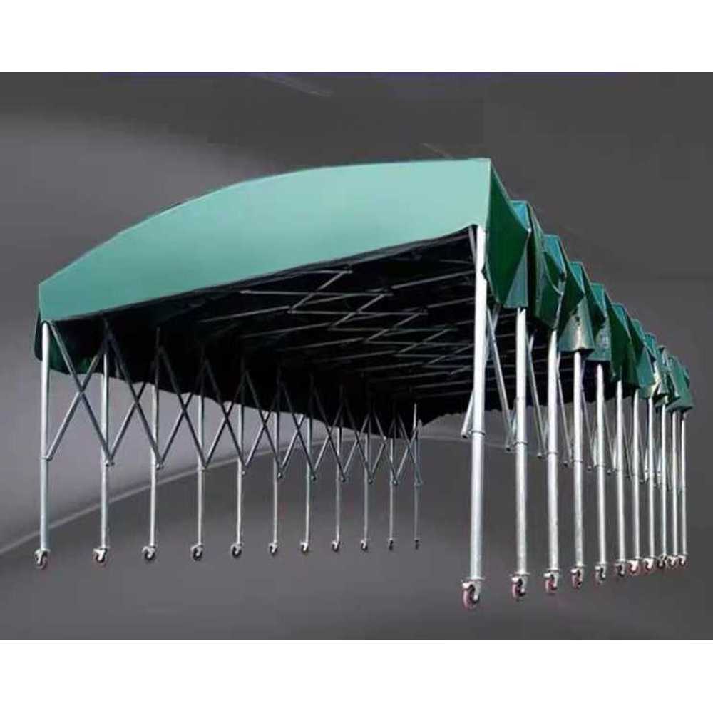 자바라 천막 그늘막 주차 텐트 바퀴 지붕 대형 접이식 3x3m - 상품 이미지