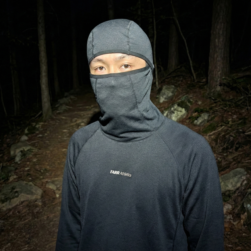 FARR 써모 바라클라바 후디 러닝 와치홀 검정 테크니컬 등산 핑거홀 베이스레이어 후드티 이미지 7