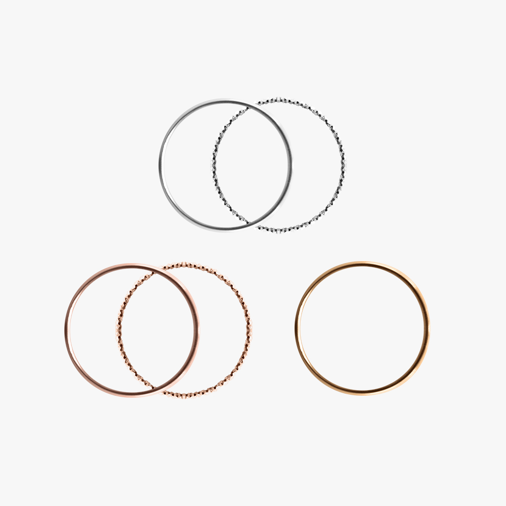 은실반지 925실버 실반지 레이어드 은 반지 1mm