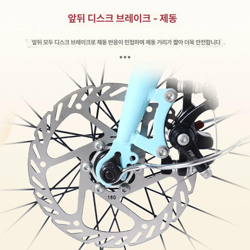 접이식자전거 폴딩 경량 초보 단속 삼천리 완조립 16인치 단일 기어 블랙 20inch 16inch - 상세 이미지 4