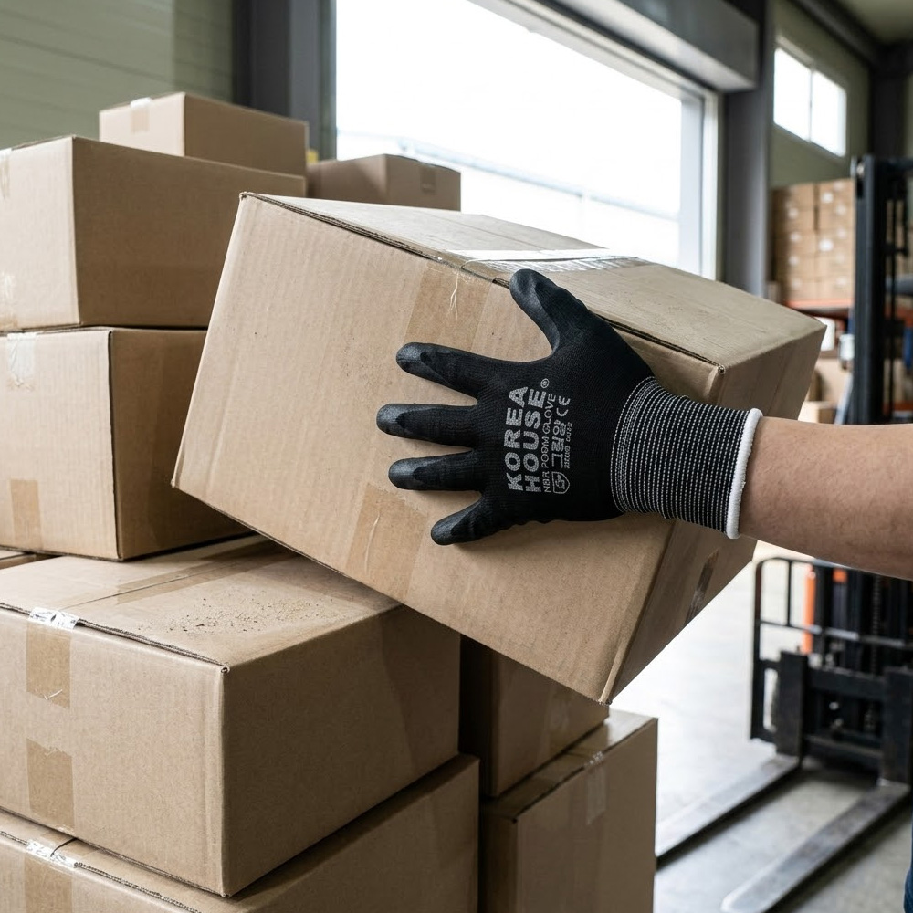 NBR 손바닥 코팅장갑 택배 작업 작업용 반코팅장갑 M(중형), 10켤레 이미지 2