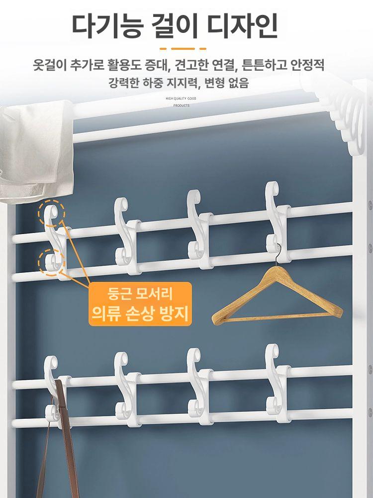 현관 신발장 옷선반 옷걸이 행거 정리대 수납 수납장 벤치형 벤치 옷 원목 가방 - 상세 이미지 3