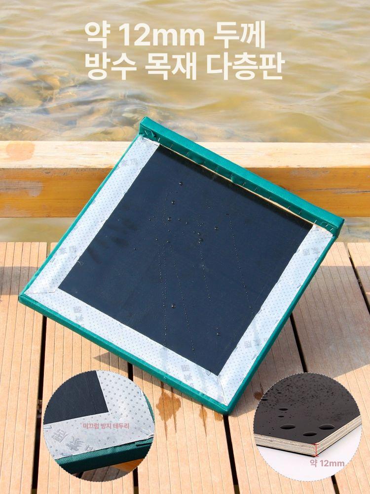 야외 방수 쿠션 커버 벤치 공연장 휴대용 매트 계단 클라인블루 메인 이미지 40x38cm 3cm 3cm - 상세 이미지 2