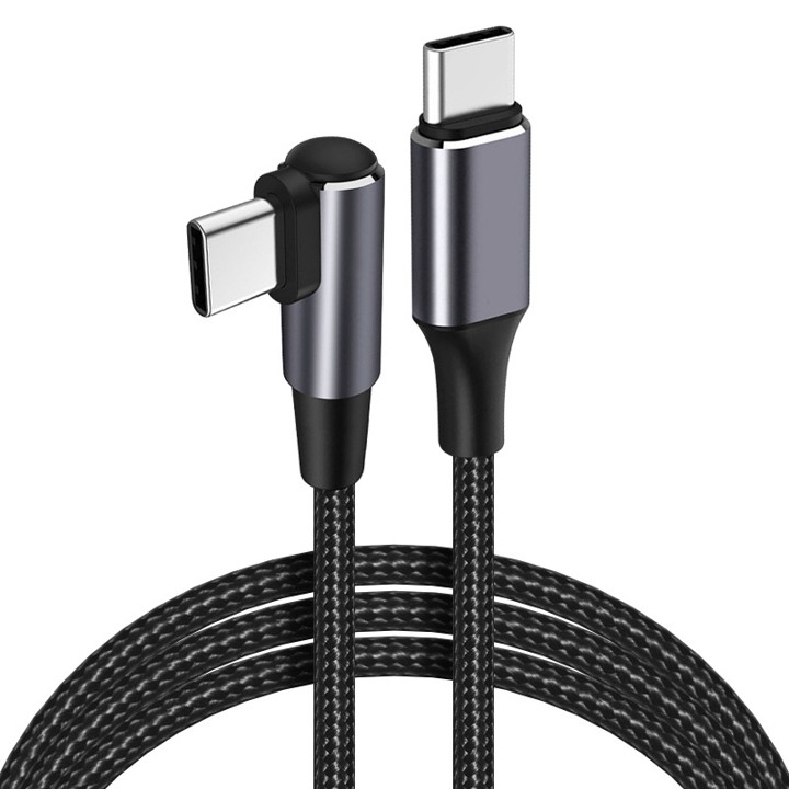 ㄱ자 CtoC 카플레이 케이블 100W 5A PD C타입 안드로이드오토 0.5m, 1개 - 상품 이미지