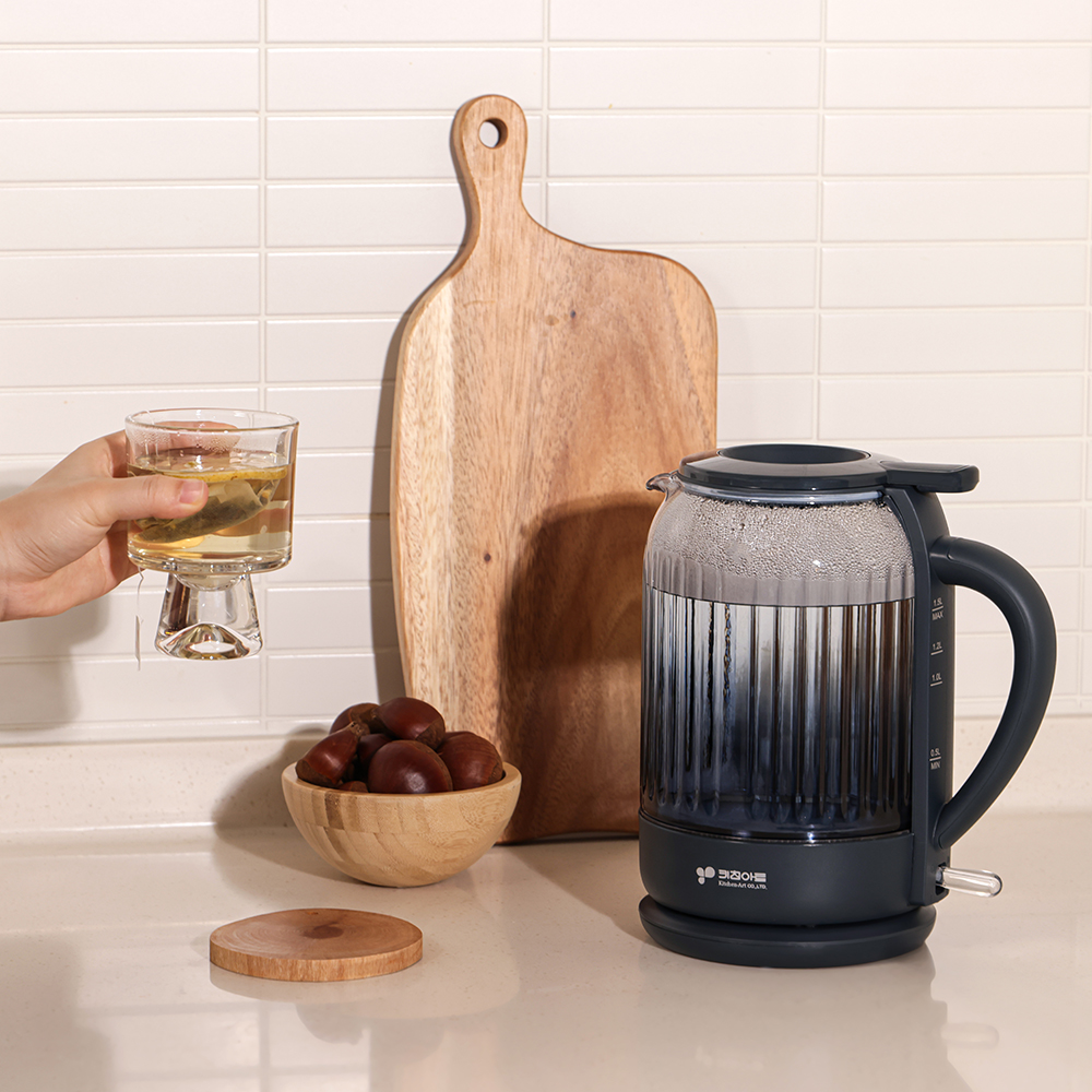 키친아트 유리 전기포트 무선 티포트 커피 글라스 전기주전자