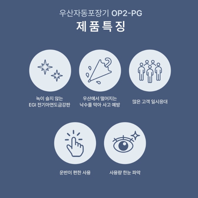 옴니팩 자동우산포장기2구 매장 마트 업소용 우산비닐포장기 - 상세 이미지 4