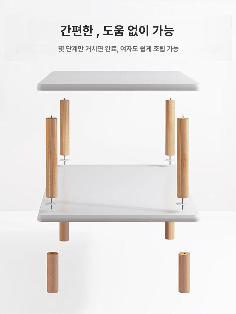원목 선반 렌지대 책장 주방수납장 장식장 5단 4단 4단 80cm 오크 - 상세 이미지 5
