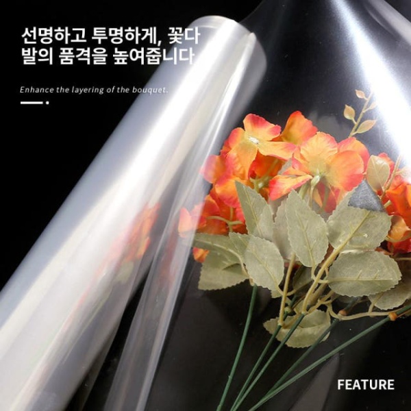 프리미엄 쿠키 개별 선물용 투명 비닐 롤 밀봉 베이킹 2.3줄 45cm롤 50m 5.5줄 57cm롤 9m - 상세 이미지 2