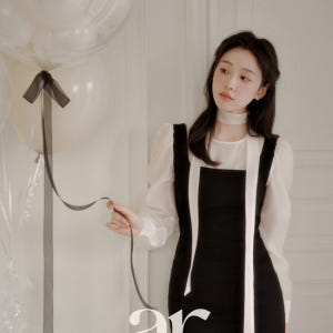 [자체제작] (MADE) 타이 블라우스 레이어드 뷔스티에 원피스 op16... 착용 후기 | 사이즈/핏 총정리 - 상품 이미지 2
