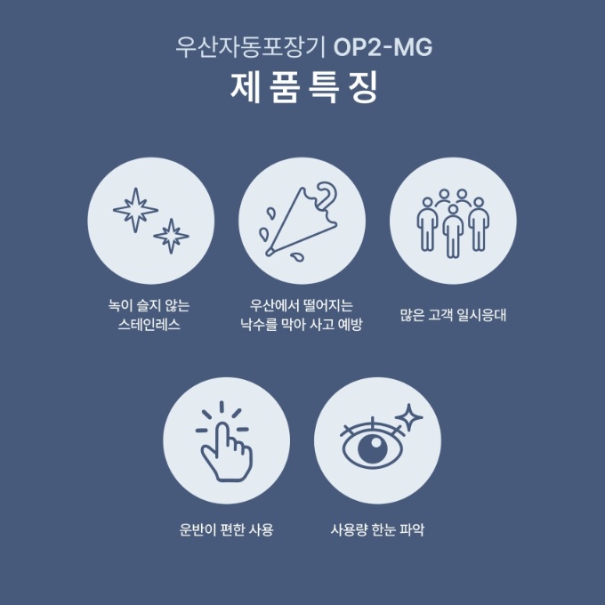 스텐 2구 자동우산포장기 관공서 병원 우산비닐포장기 - 상세 이미지 4