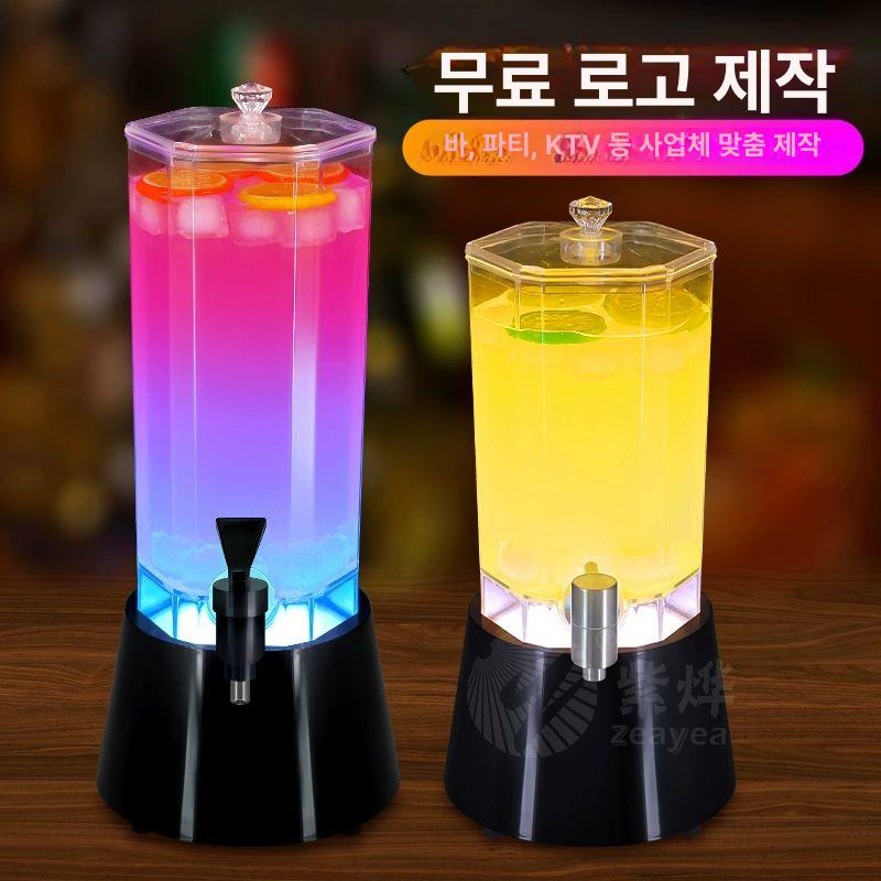 칵테일 디스펜서 음료 디켄더 업소용 하이볼 쏘맥 제조기 ABS 4D 2L 화이트 플라스틱 수도꼭지 - 상세 이미지 4