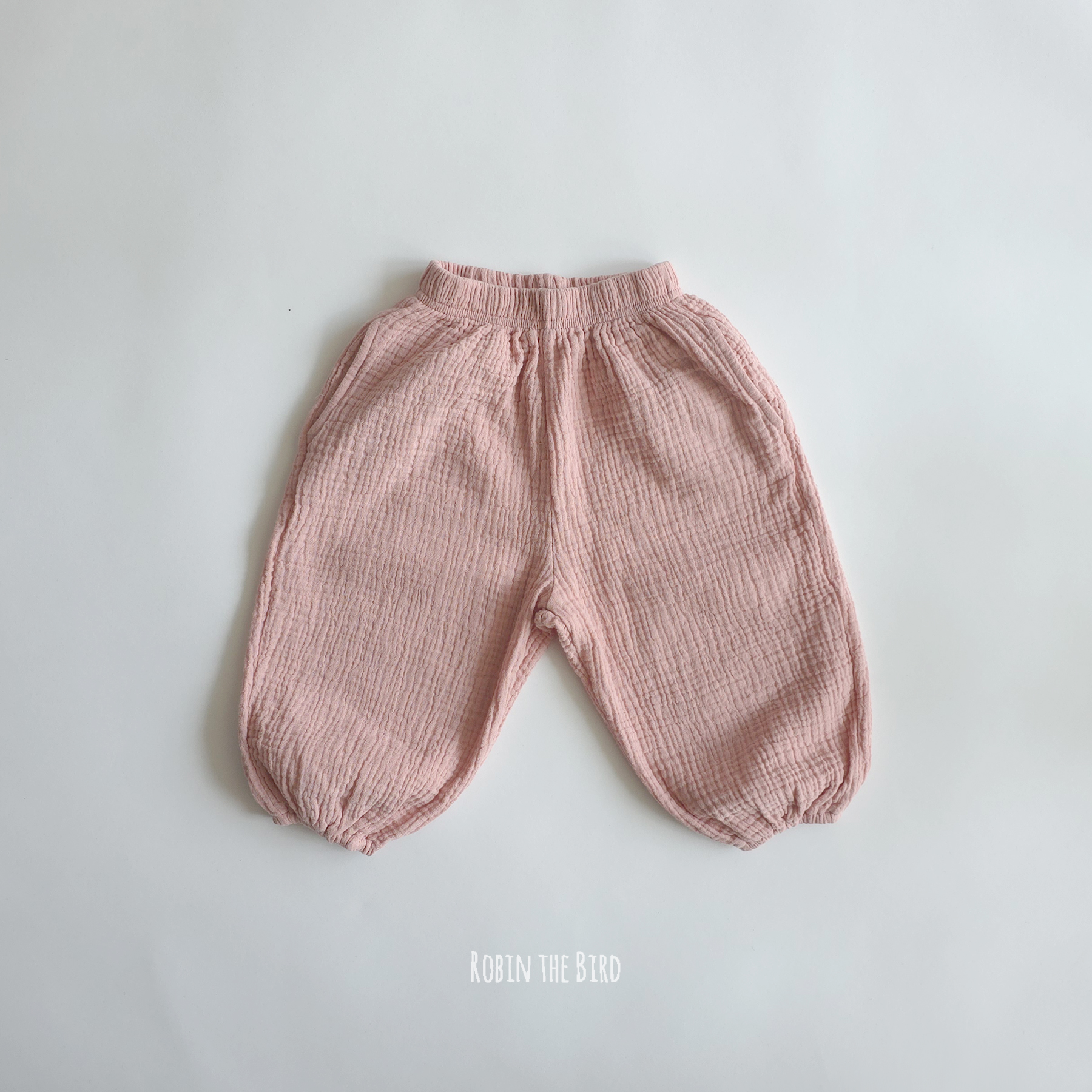 봄 순면 이중지 요루 벌룬 밴딩 팬츠 유아 아기 아동 키즈 여아 남아 봄옷 바지 오도도 - 상세 이미지 3