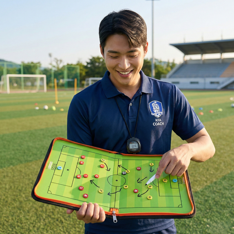 휴대용 간편 지퍼형 자석 전술판 축구 풋살 상황판 굿스코아 골때녀 이미지 6