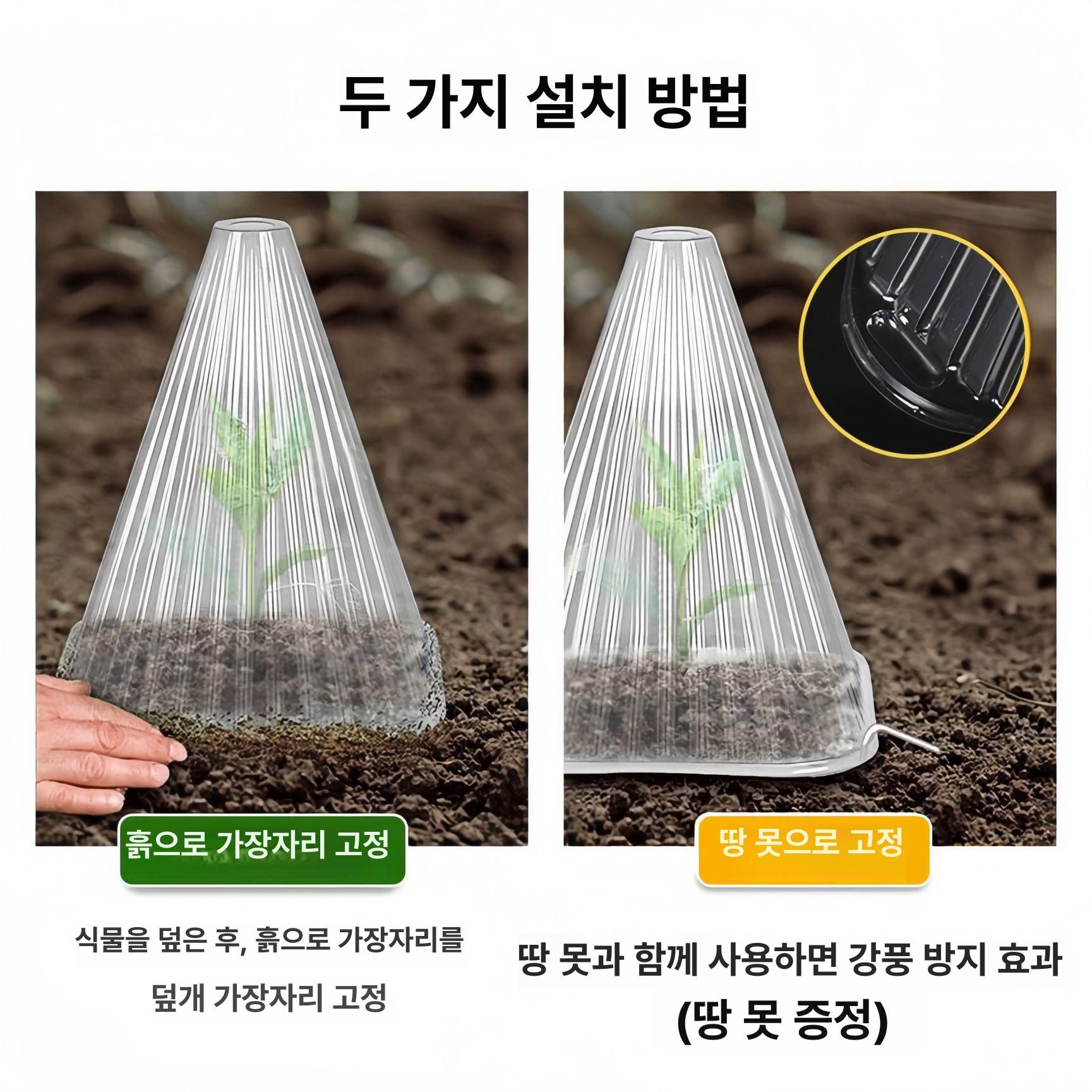 식물투명온실 100개 덮개 사각형 비닐하우스 단열 식물보호 필름 미니온실 묘목 - 상세 이미지 3