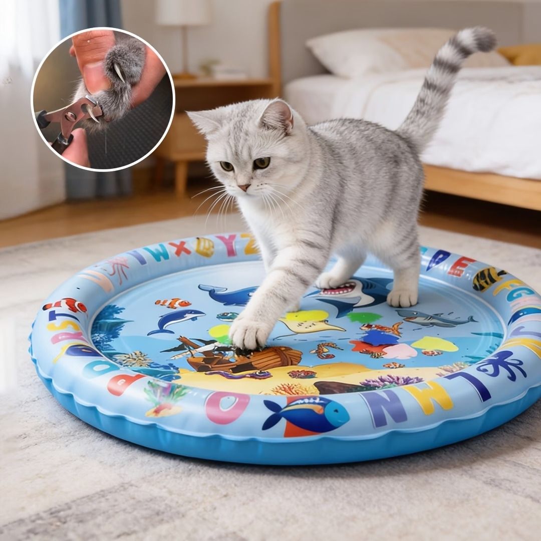 강아지 고양이 대형 워터매트 100CM 물매트 물놀이 장난감 쿨매트 반려동물 애완견 반려묘 - 상세 이미지 2