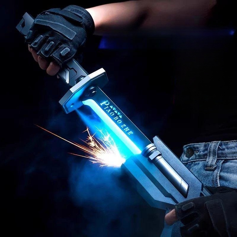 스파크 소드 LED 발광 광선검 선물 사무라이 불꽃 무대 소품 코스프레 46cm 브라이트 플레임 오렌지 45개 - 상세 이미지 2