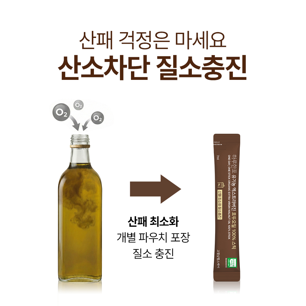 하루한포 유기농 엑스트라버진 호두 오일 100% 스틱 기름 냉압착 고철남 7ml, 14개 이미지 7
