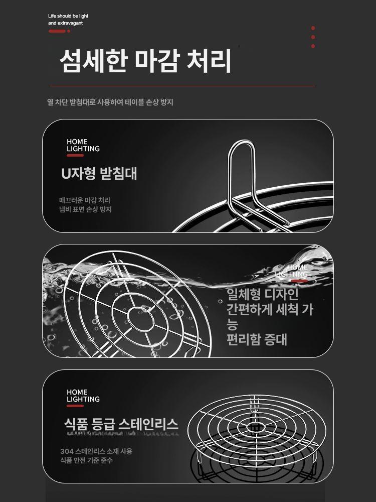 스텐 찜판 에어프라이어 원형 찜기 오븐 그릴 304 지름14.5cm높이4.5cm - 상세 이미지 4