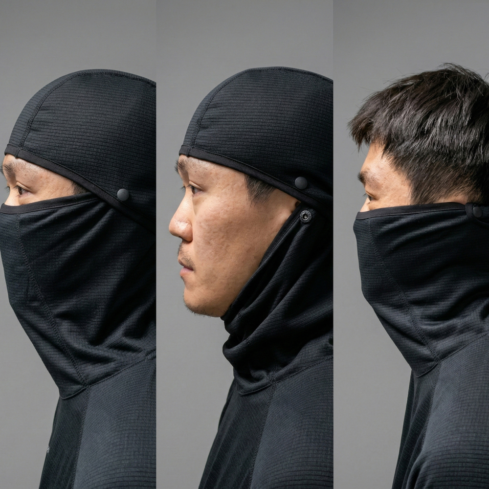 FARR 써모 바라클라바 후디 러닝 와치홀 검정 테크니컬 등산 핑거홀 베이스레이어 후드티 이미지 8