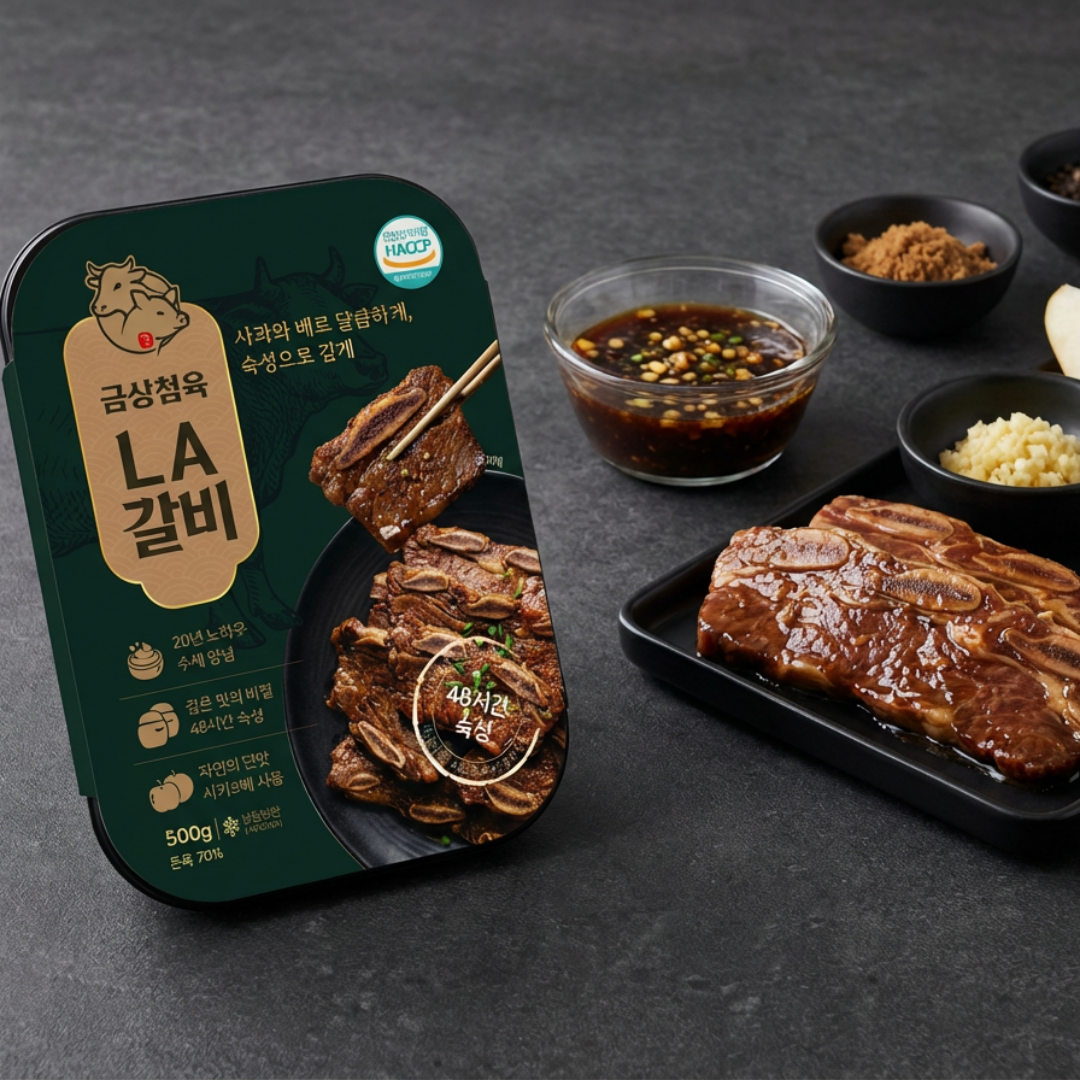 양념LA갈비 48시간 과일숙성 손질 지방제거 구이용 금상첨육 500g, 1개 - 상세 이미지 4