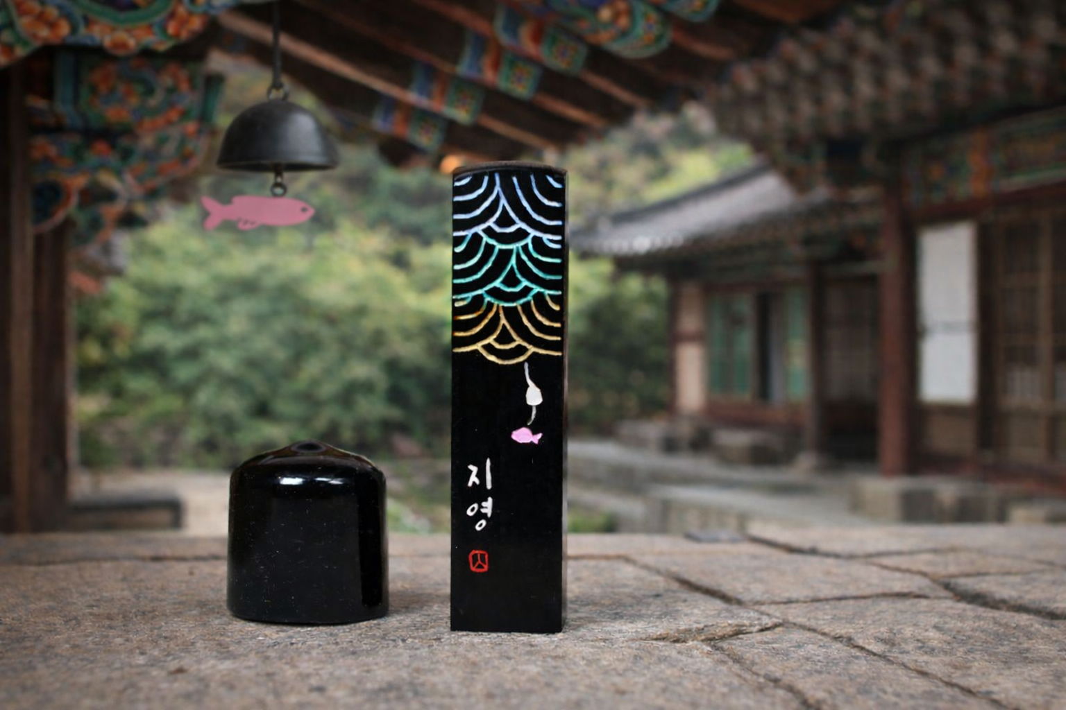 수제도장 풍경네임 인감도장 전통 아기 외국인 선물 종교 - 상품 이미지