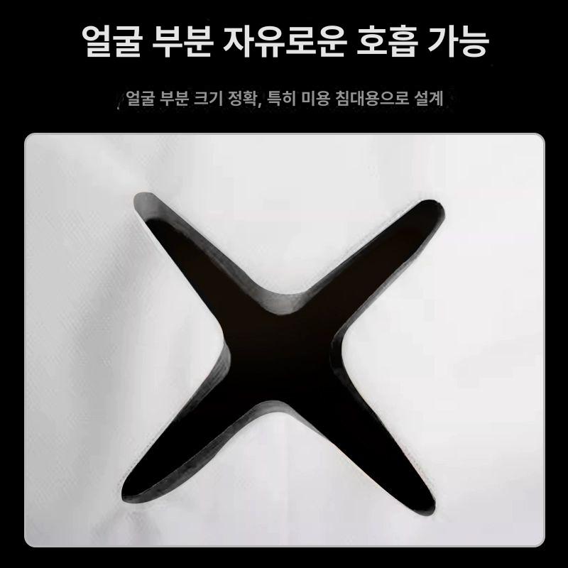 일회용 얼굴 커버 수건 안면 구멍 위생 부직포 마스크 나비형 29x29cm [1팩 100장] - 상세 이미지 4