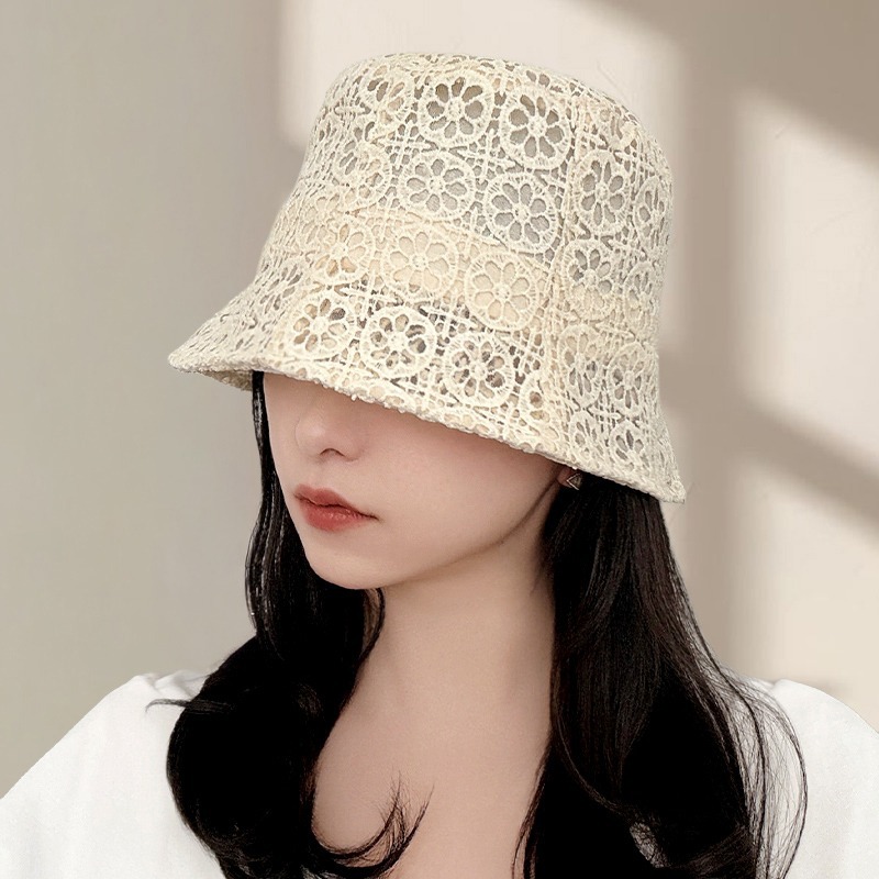 루시 플라워 레이스 벙거지 모자 - 상품 이미지