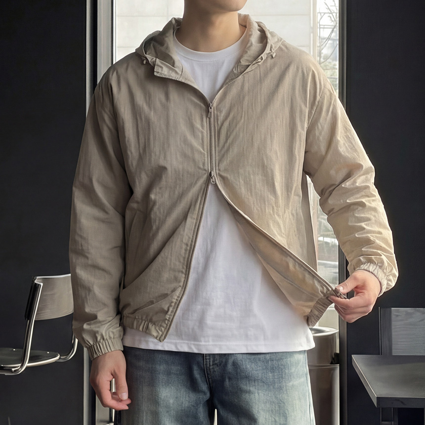 남자 아노락 바람막이 봄 바람막이 간절기자켓 - 상세 이미지 3
