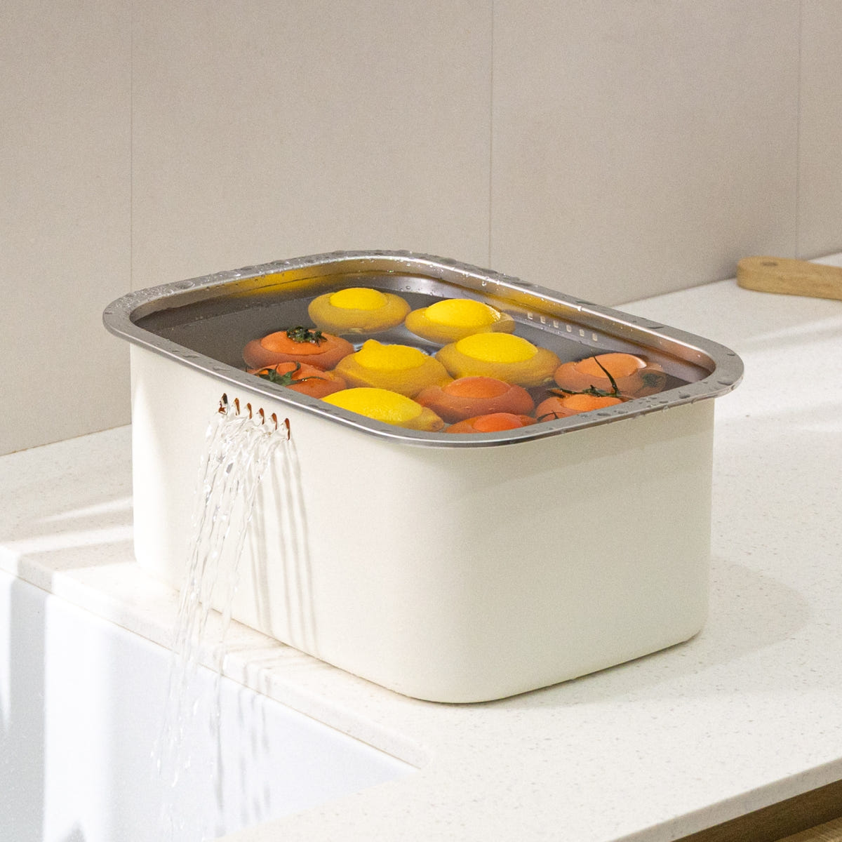 라라밤 라라밤 올스텐 물빠짐 설거지통 8.5L 사각