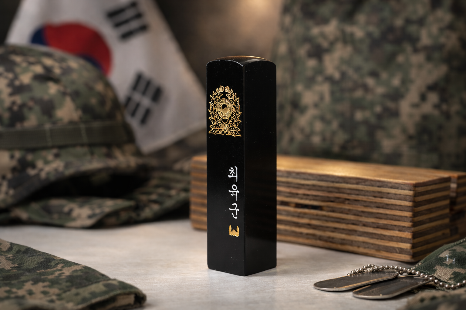 수제도장 육군도장 인감 진급 영전 군대 전역 단체 기념 선물 - 상품 이미지