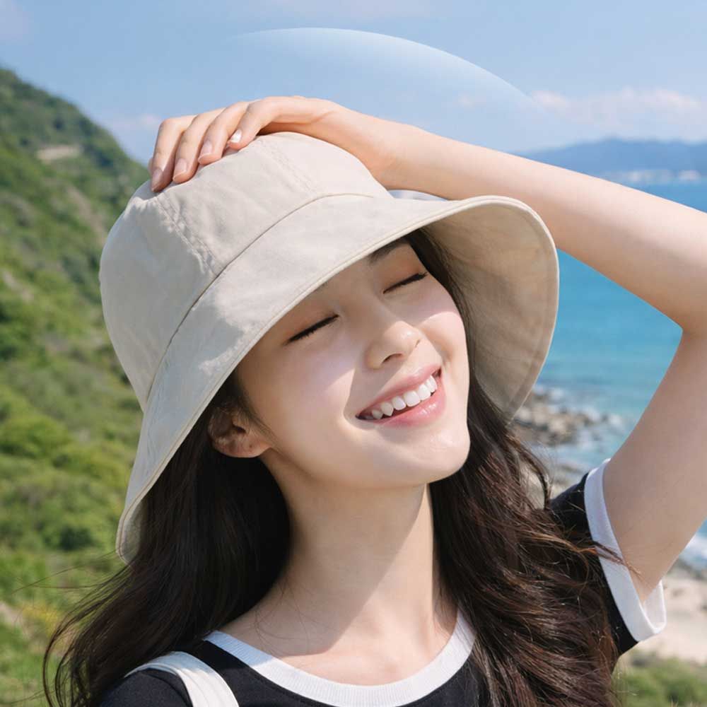 여름 여성 챙넓은 와이드 썬캡 자외선차단 UV차단모자 - 상세 이미지 2