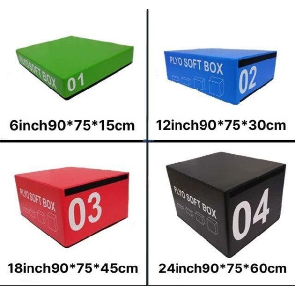 최강 박스 소프트 점프 헬스장 4개 세트 크로스핏 스탭 조합 150cm 4번 60cm 높이 - 상세 이미지 4